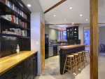 Open Kitchen with Bar Seating with Room For All The Chefs